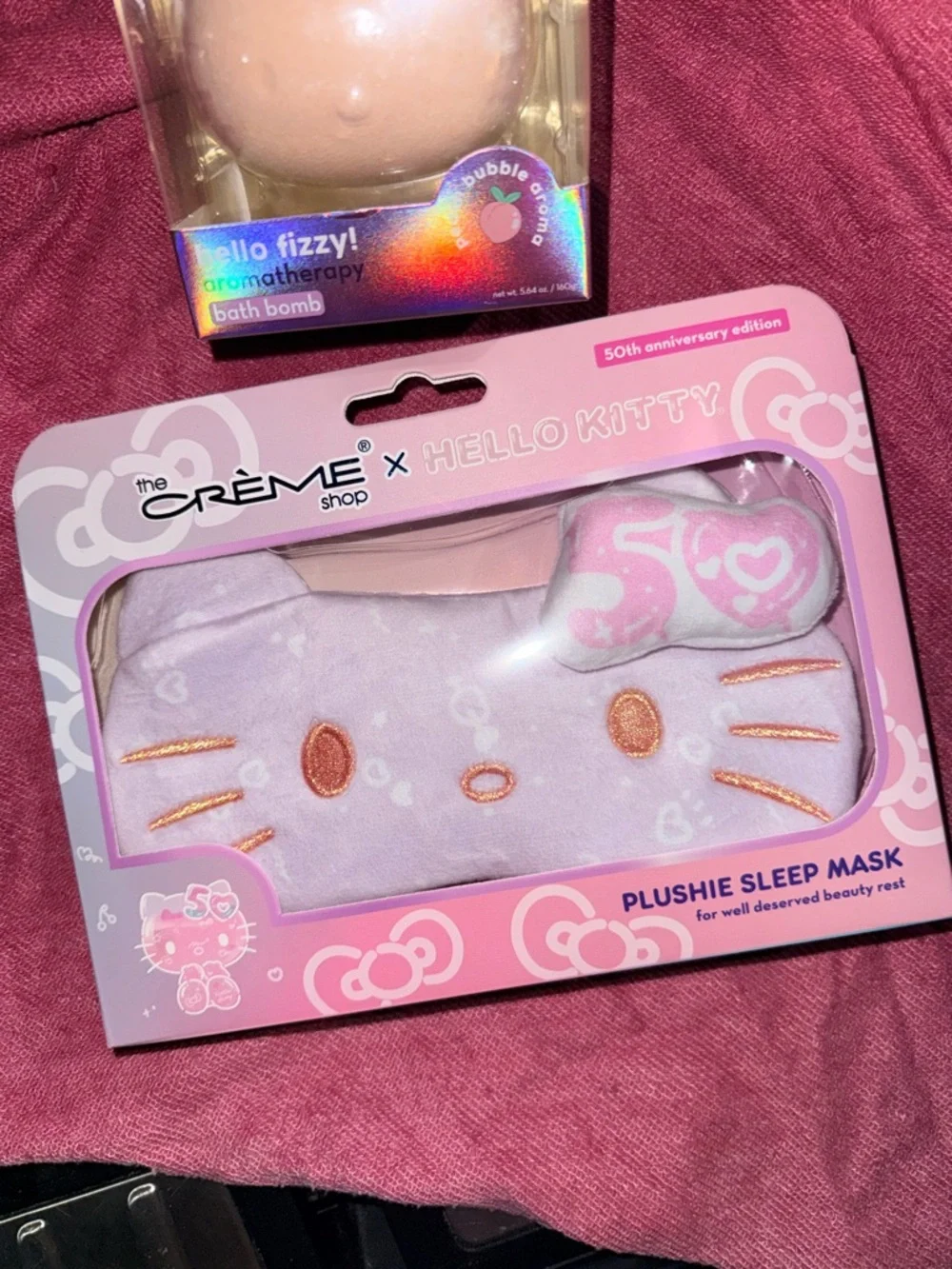 The Crème Shop x Hello Kitty Plushie Sleep Mask - Pink